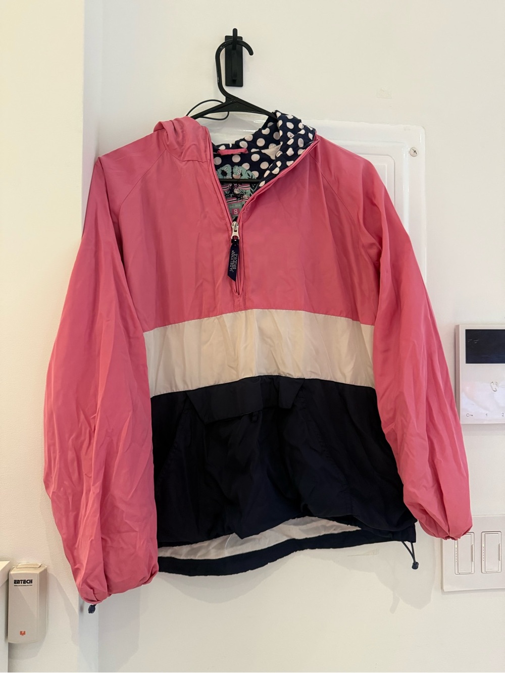 Pink Colorblock Windbreaker Anorak Jacket